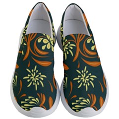 Folk Flowers Pattern Floral Surface Women s Lightweight Slip Ons by Eskimos