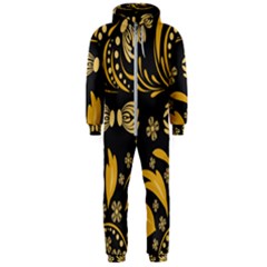 Folk Flowers Pattern Floral Surface Hooded Jumpsuit (men)  by Eskimos