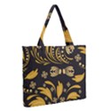 Folk flowers pattern Floral surface Zipper Medium Tote Bag View2