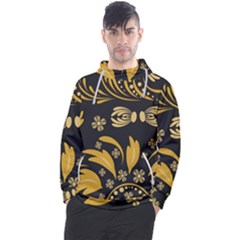 Folk Flowers Pattern Floral Surface Men s Pullover Hoodie by Eskimos