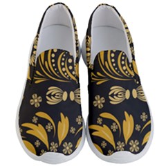 Folk Flowers Pattern Floral Surface Men s Lightweight Slip Ons by Eskimos