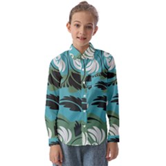 Folk Flowers Pattern Floral Surface Kids  Long Sleeve Shirt