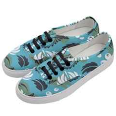 Folk Flowers Pattern Floral Surface Women s Classic Low Top Sneakers by Eskimos