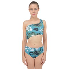 Folk Flowers Pattern Floral Surface Spliced Up Two Piece Swimsuit by Eskimos