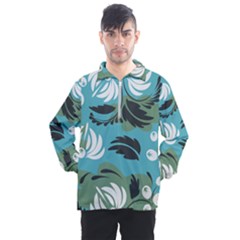 Folk Flowers Pattern Floral Surface Men s Half Zip Pullover by Eskimos