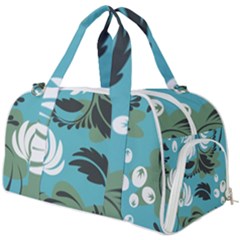 Folk Flowers Pattern Floral Surface Burner Gym Duffel Bag by Eskimos