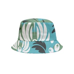 Folk Flowers Pattern Floral Surface Inside Out Bucket Hat (kids)