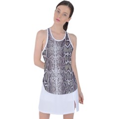 Snake Skin Racer Back Mesh Tank Top by LoolyElzayat