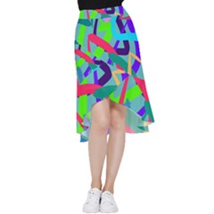 Colors Frill Hi Low Chiffon Skirt