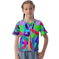 Colors Kids  Cuff Sleeve Scrunch Bottom Tee