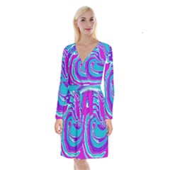 Icing Long Sleeve Velvet Front Wrap Dress by kiernankallan