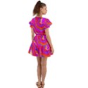 Ice Cream Flutter Sleeve Wrap Dress View2