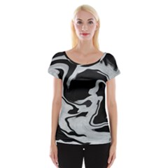 Black And White Cap Sleeve Top by kiernankallan