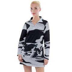 Black And White Women s Long Sleeve Casual Dress by kiernankallan