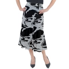 Black And White Midi Mermaid Skirt by kiernankallan