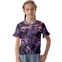 Outcast Kids  Cuff Sleeve Scrunch Bottom Tee