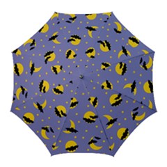 Bats With Yellow Moon Golf Umbrellas by SychEva