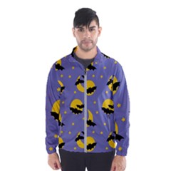 Bats With Yellow Moon Men s Windbreaker by SychEva