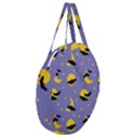 Bats With Yellow Moon Giant Round Zipper Tote View3