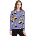 Bats With Yellow Moon Women s Long Sleeve Rash Guard View1