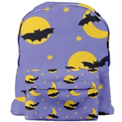 Bats With Yellow Moon Giant Full Print Backpack by SychEva