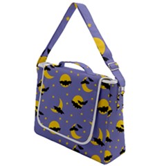 Bats With Yellow Moon Box Up Messenger Bag by SychEva