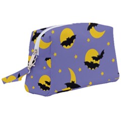 Bats With Yellow Moon Wristlet Pouch Bag (large) by SychEva