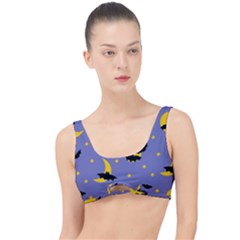 Bats With Yellow Moon The Little Details Bikini Top by SychEva