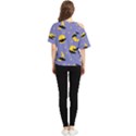 Bats With Yellow Moon One Shoulder Cut Out Tee View2