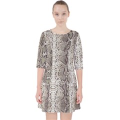 Snake Skin Pocket Dress by LoolyElzayat