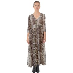 Snake Skin Button Up Boho Maxi Dress by LoolyElzayat