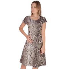 Snake Skin Classic Short Sleeve Dress by LoolyElzayat