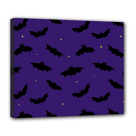 Bats In The Starry Sky Deluxe Canvas 24  X 20  (stretched) by SychEva