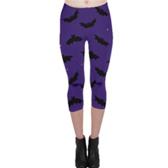 Bats In The Starry Sky Capri Leggings  by SychEva