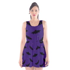 Bats In The Starry Sky Scoop Neck Skater Dress by SychEva