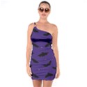 Bats In The Starry Sky One Soulder Bodycon Dress View1