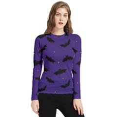 Bats In The Starry Sky Women s Long Sleeve Rash Guard by SychEva