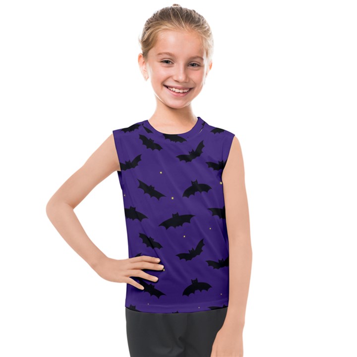 Bats In The Starry Sky Kids  Mesh Tank Top