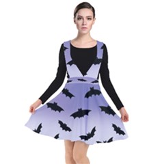 The Bats Plunge Pinafore Dress by SychEva