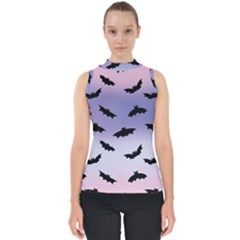 The Bats Mock Neck Shell Top by SychEva