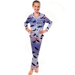 The Bats Kid s Satin Long Sleeve Pajamas Set