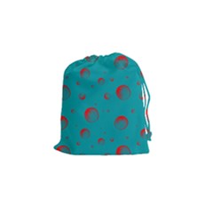 Red Drops Drawstring Pouch (small) by SychEva