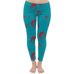 Red Drops Classic Winter Leggings