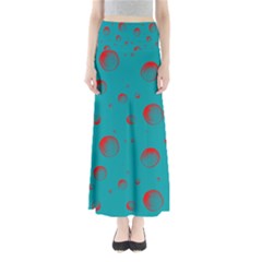 Red Drops Full Length Maxi Skirt by SychEva