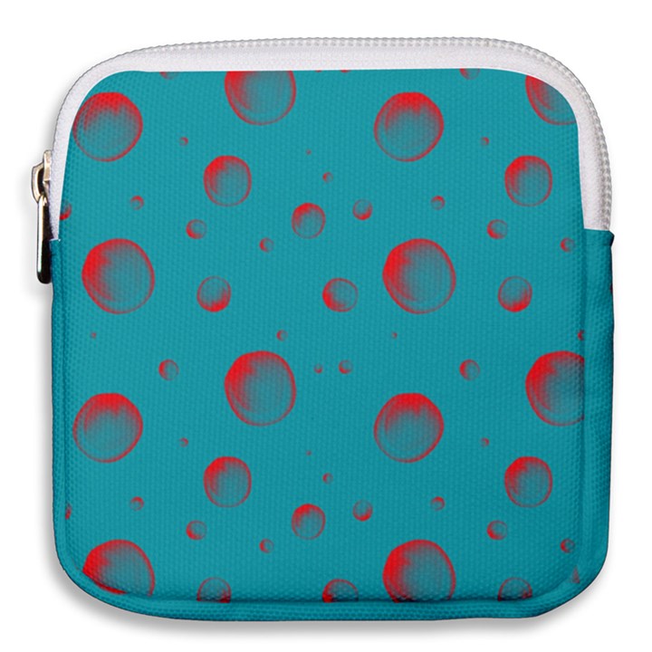 Red Drops Mini Square Pouch