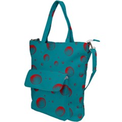 Red Drops Shoulder Tote Bag by SychEva