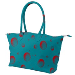 Red Drops Canvas Shoulder Bag by SychEva