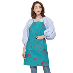 Red Drops Pocket Apron by SychEva