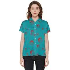 Red Drops Short Sleeve Pocket Shirt by SychEva