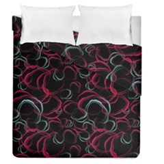 Blue And Red Stains Duvet Cover Double Side (queen Size) by SychEva